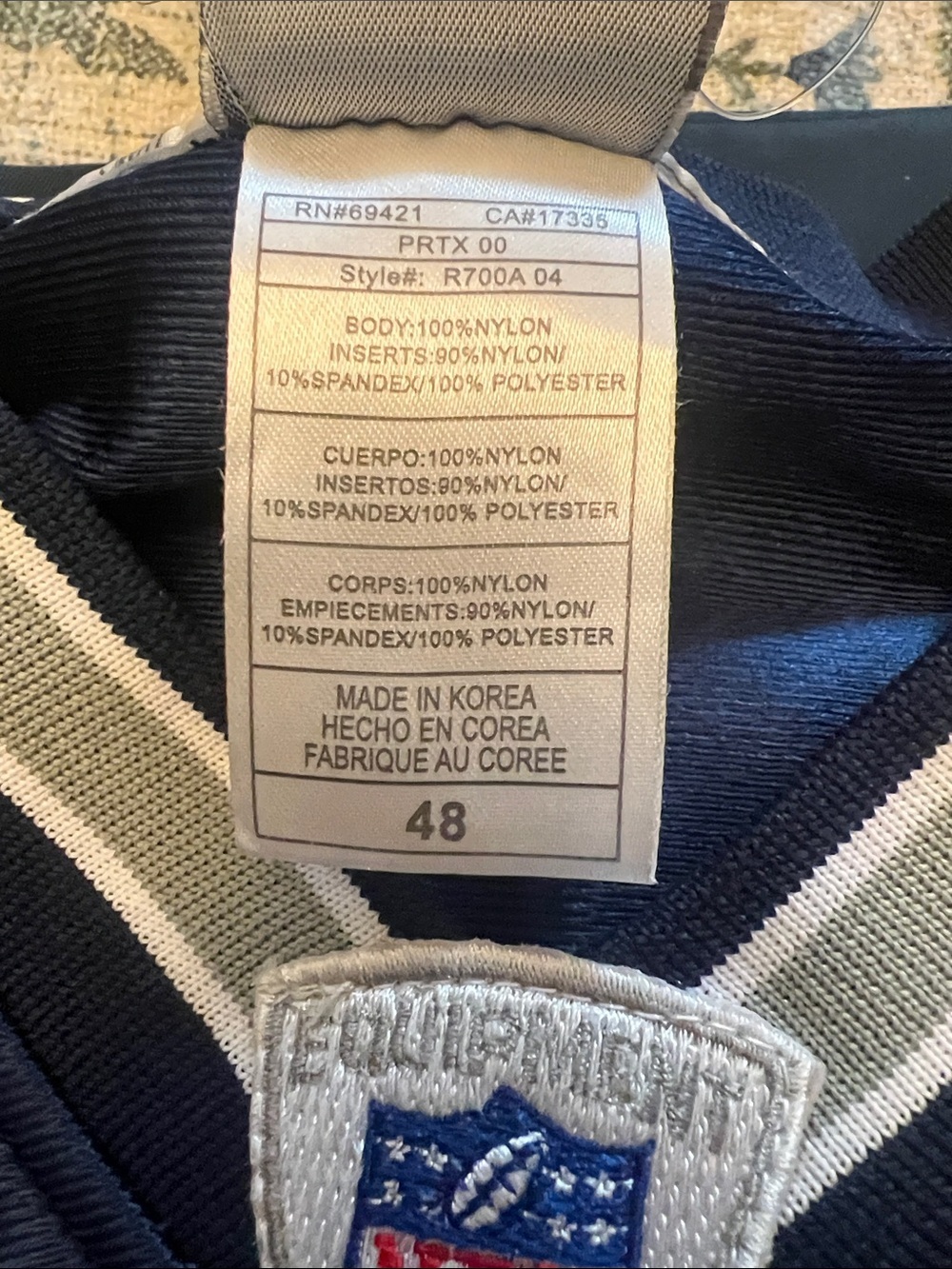 Dallas Cowboys #19 Navy Football Jersey - OnField Reebok - Picture 4 of 4
